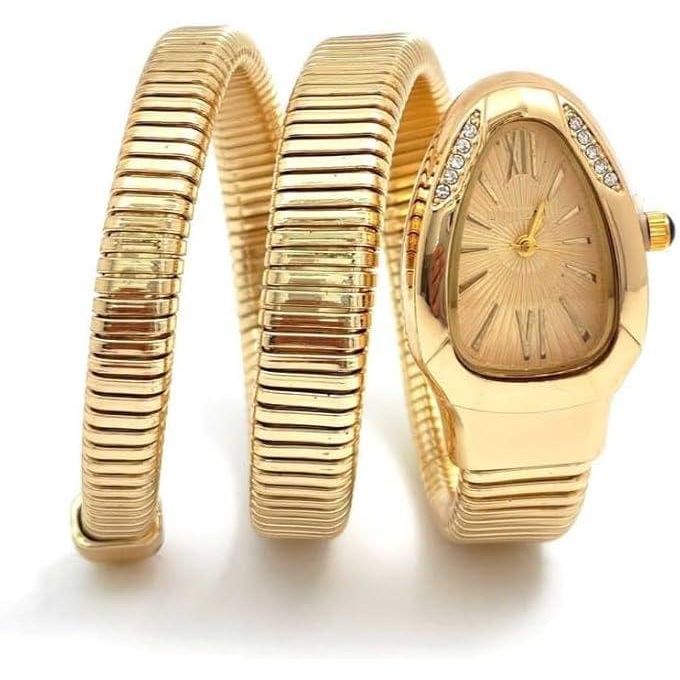 MTL001 - Women’s Snake Watch – Stainless Steel Snake Head Bracelet Watch For Women