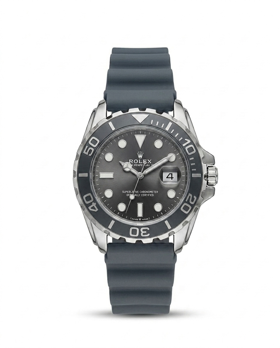 RBR016 - Rolex Luxury Tiger Print Sport Rubber Watch For Men