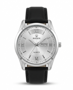 LTH032 - Rolex Leather Strap Watch ñ Refined Luxury for Men