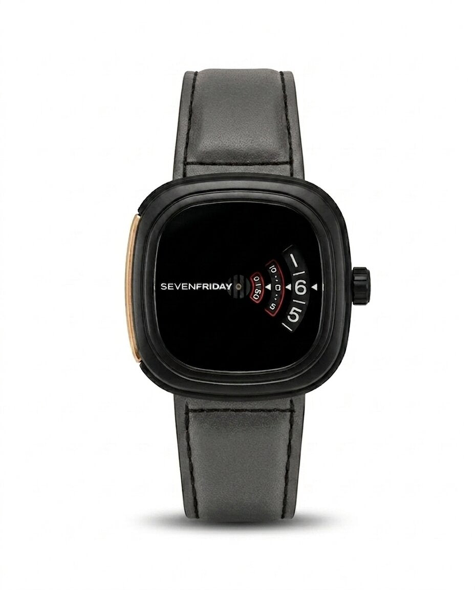 LTH007 - SEVENFRIDAY LEATHER ANALOG WATCH FOR MEN