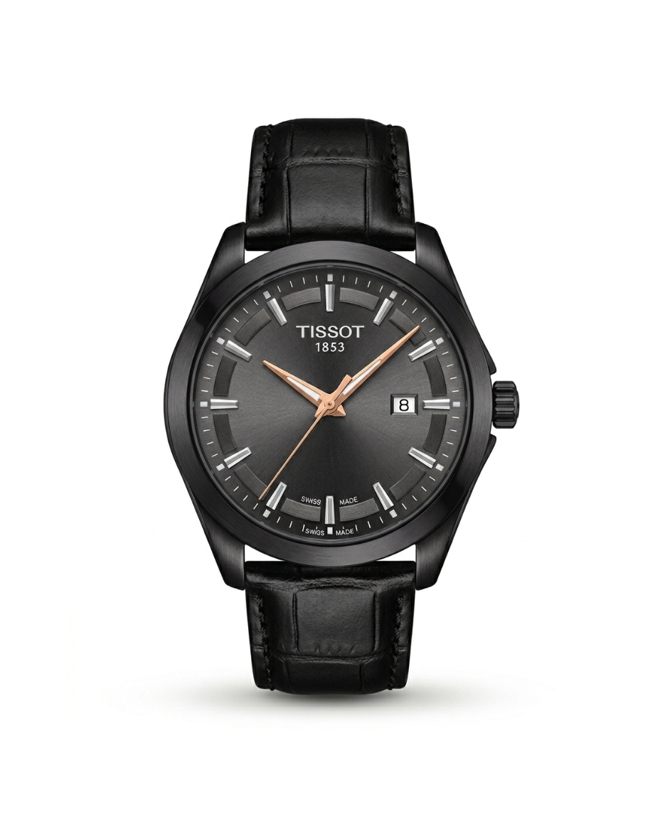 LTH017 - Tissot Classic Leather Strap Watch – Refined Style for Men