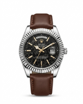 LTH036 - Rolex Leather Strap Watch ñ Refined Luxury for Men