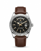LTH036 - Rolex Leather Strap Watch ñ Refined Luxury for Men