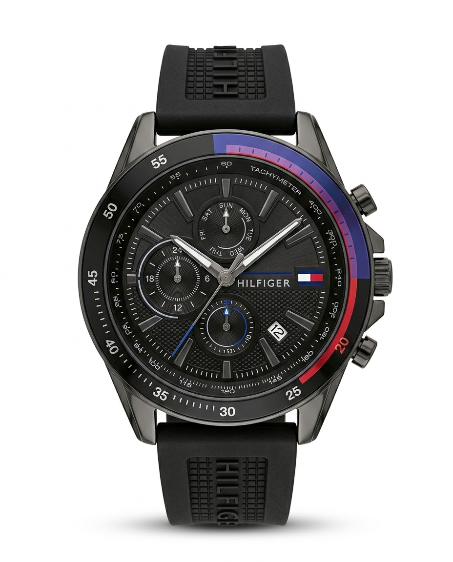 RBR011 - Tommy Hilfiger Rubber Strap Watch Modern Style For Men