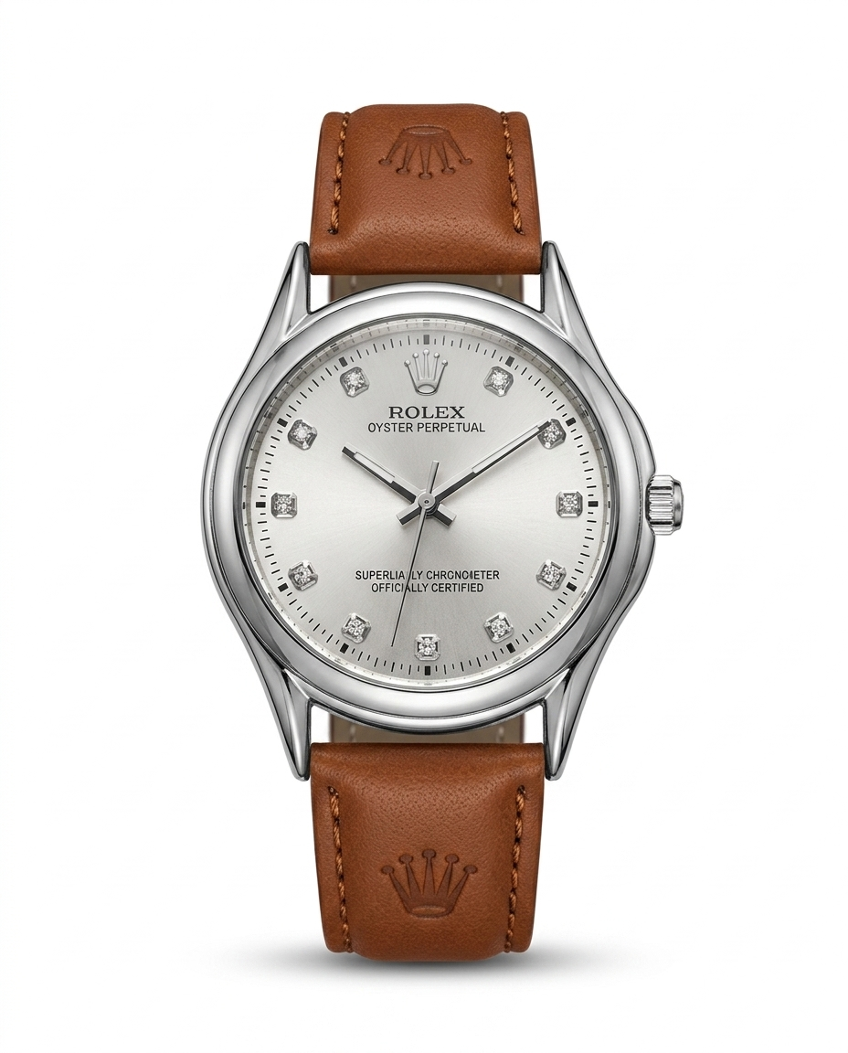 LTH026 - Rolex Leather Strap Watch – Refined Luxury for Men