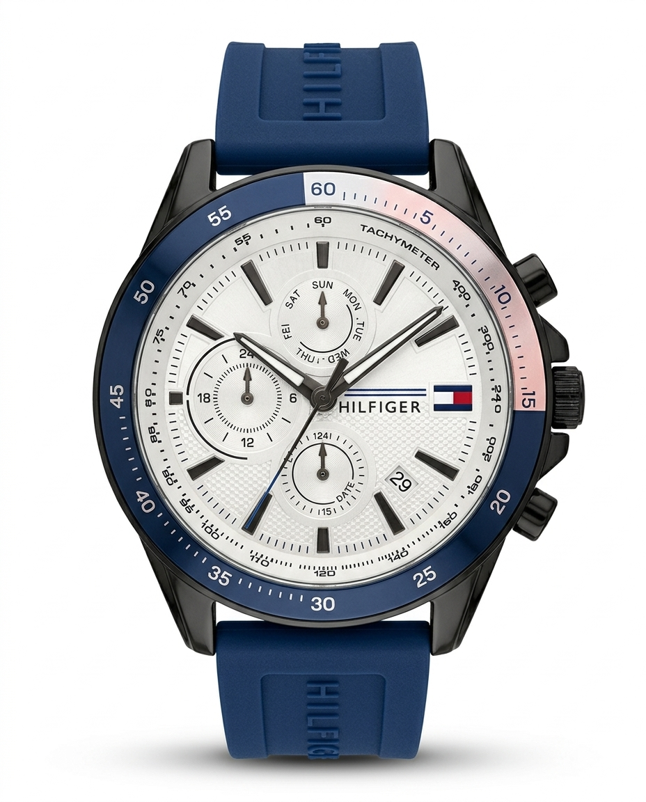 RBR011 - Tommy Hilfiger Rubber Strap Watch Modern Style For Men