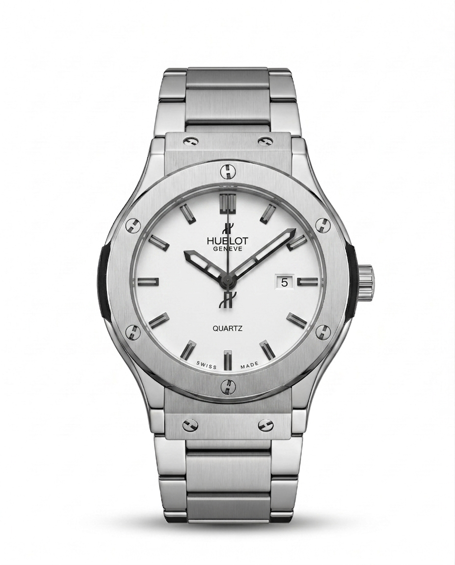 MTL051 - Hublot Premium Stainless Steel Watch ñ Modern Elegance for Men