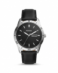 LTH035 - FOSSIL Leather Strap Watch ñ Refined Luxury for Men