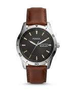 LTH035 - FOSSIL Leather Strap Watch ñ Refined Luxury for Men