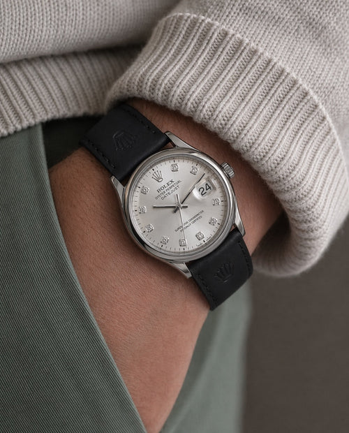 LTH026 - Rolex Leather Strap Watch – Refined Luxury for Men