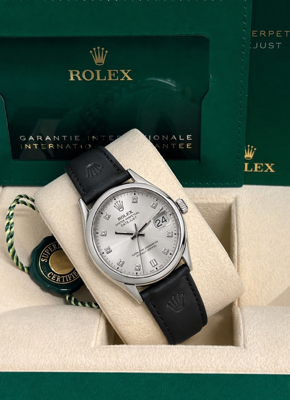 LTH026 - Rolex Leather Strap Watch – Refined Luxury for Men
