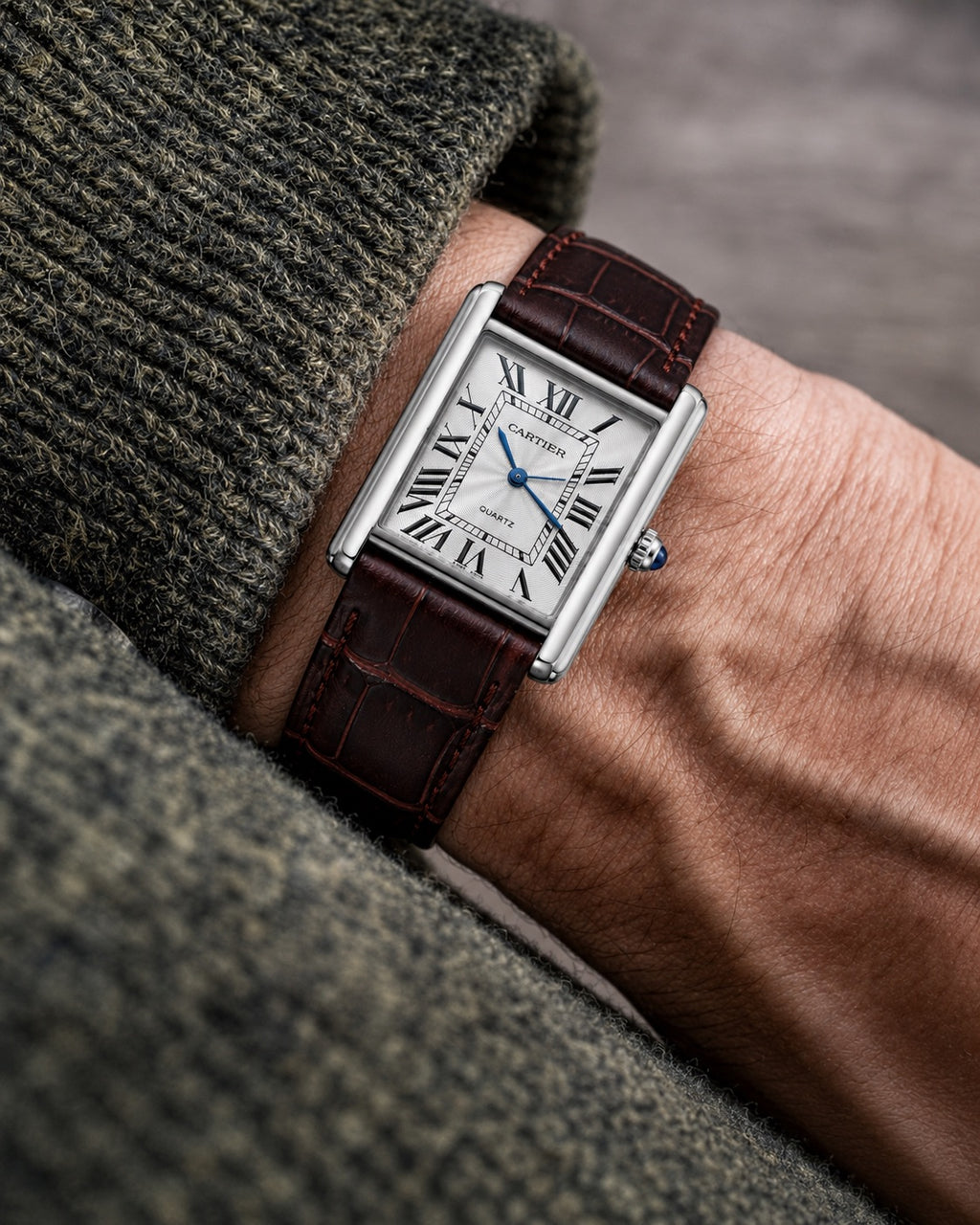 LTH030 - Cartier Leather Watch Luxury Elegant Design For Men