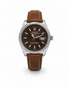M-LTH038 - Rolex Leather Strap Watch  Refined Luxury for Men