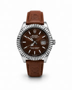 M-LTH038 - Rolex Leather Strap Watch  Refined Luxury for Men