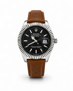 M-LTH038 - Rolex Leather Strap Watch  Refined Luxury for Men