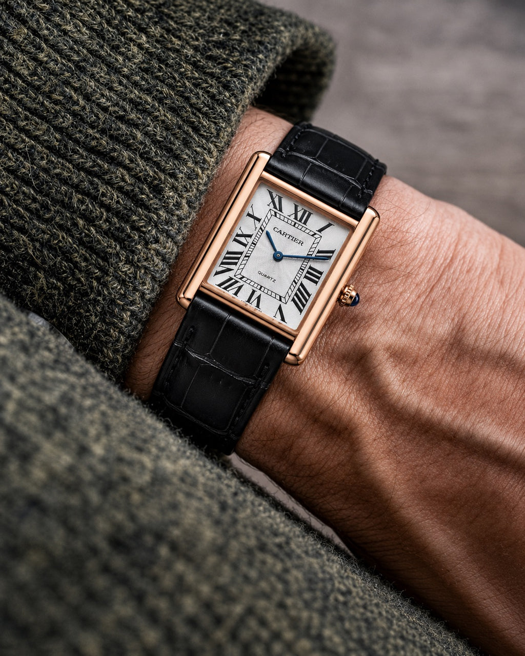 LTH030 - Cartier Leather Watch Luxury Elegant Design For Men