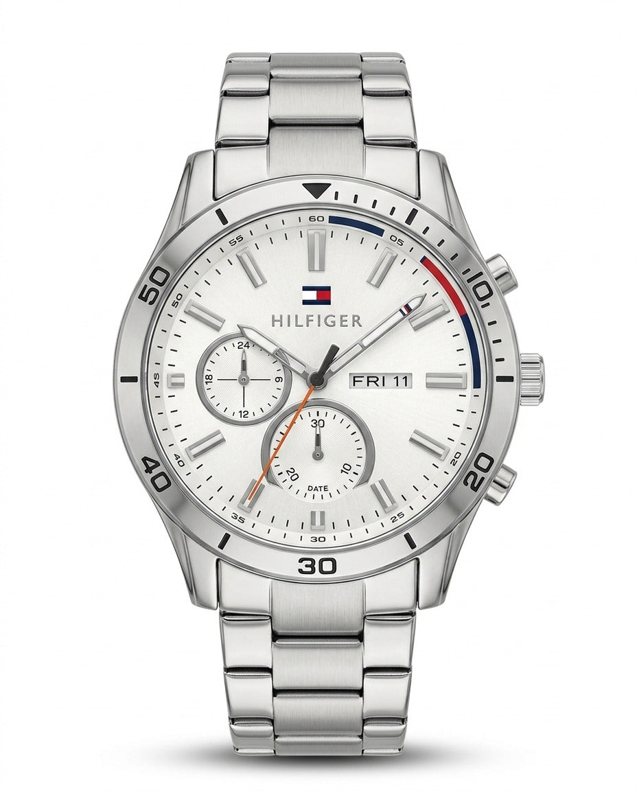 MTL056 - TOMMY HILFIGER Premium Stainless Steel Watch ñ Modern Elegance for Men