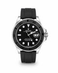 M-RBR021 - Rolex Santos-Style Tiger Print Rubber Wristwatch For Men