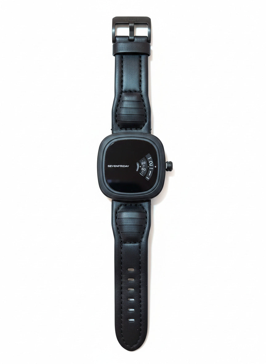 LTH007 - SEVENFRIDAY LEATHER ANALOG WATCH FOR MEN