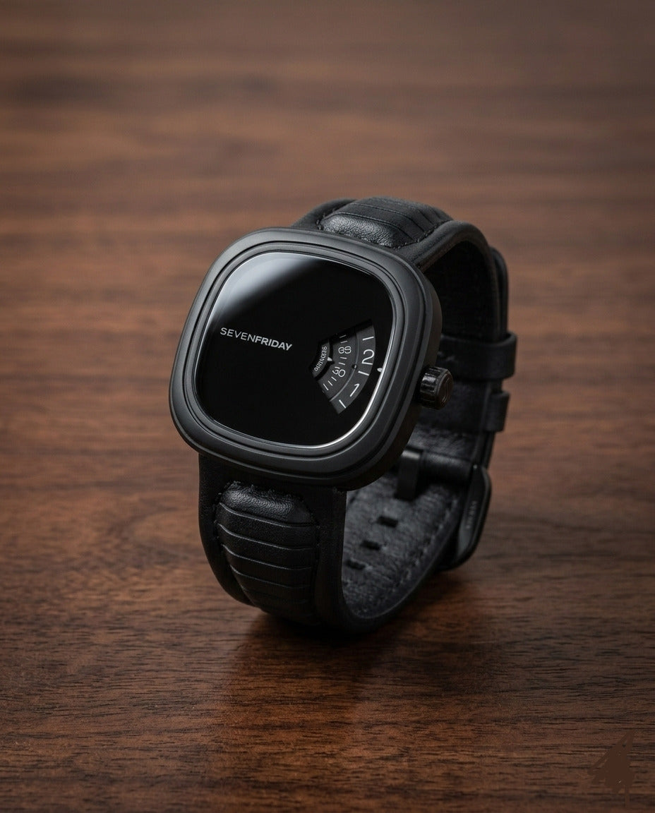 LTH007 - SEVENFRIDAY LEATHER ANALOG WATCH FOR MEN