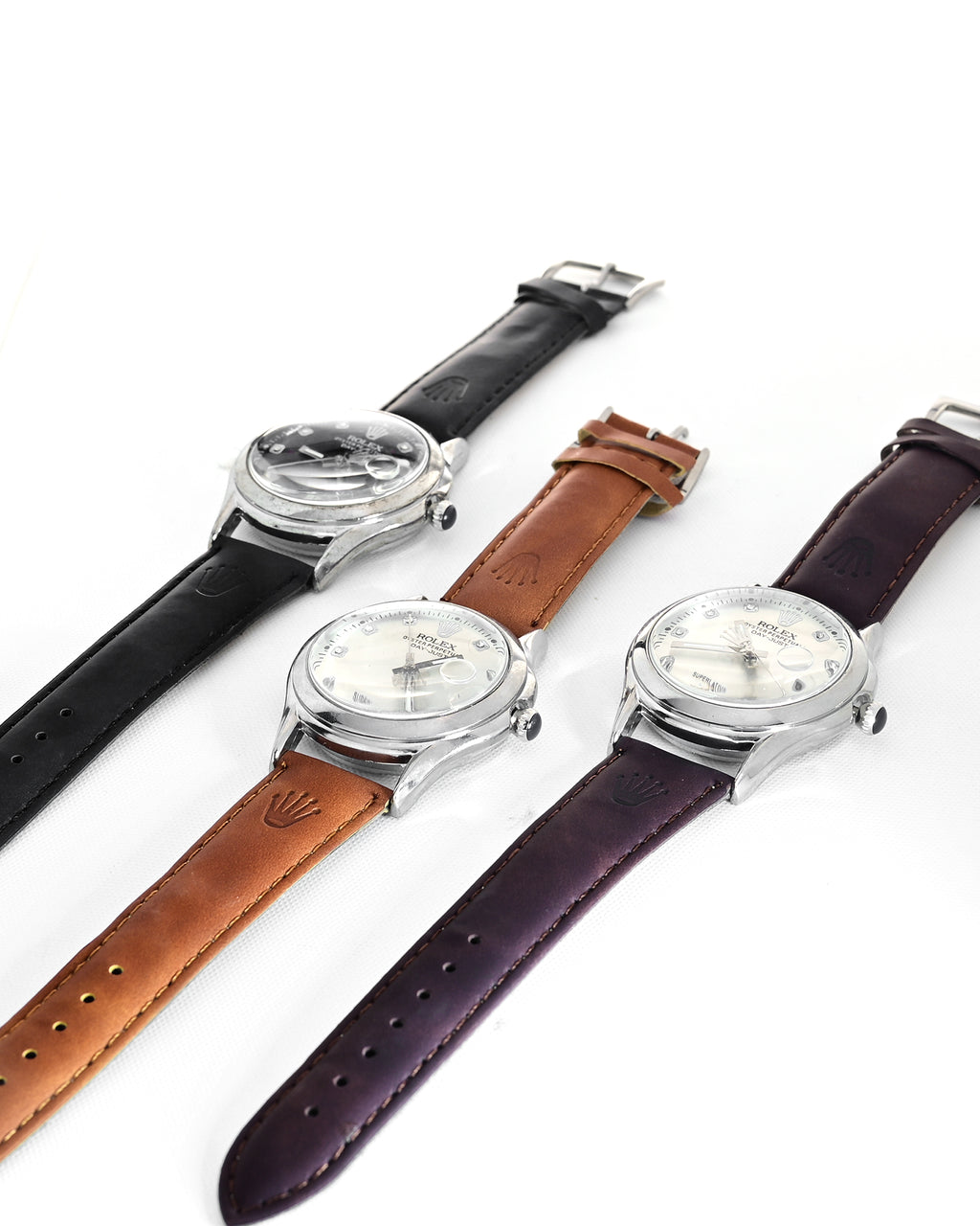 LTH026 - Rolex Leather Strap Watch – Refined Luxury for Men