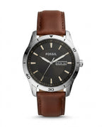 LTH035 - FOSSIL Leather Strap Watch ñ Refined Luxury for Men