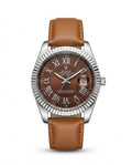 LTH036 - Rolex Leather Strap Watch ñ Refined Luxury for Men