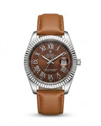 LTH036 - Rolex Leather Strap Watch ñ Refined Luxury for Men