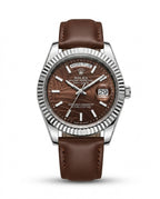 LTH036 - Rolex Leather Strap Watch ñ Refined Luxury for Men