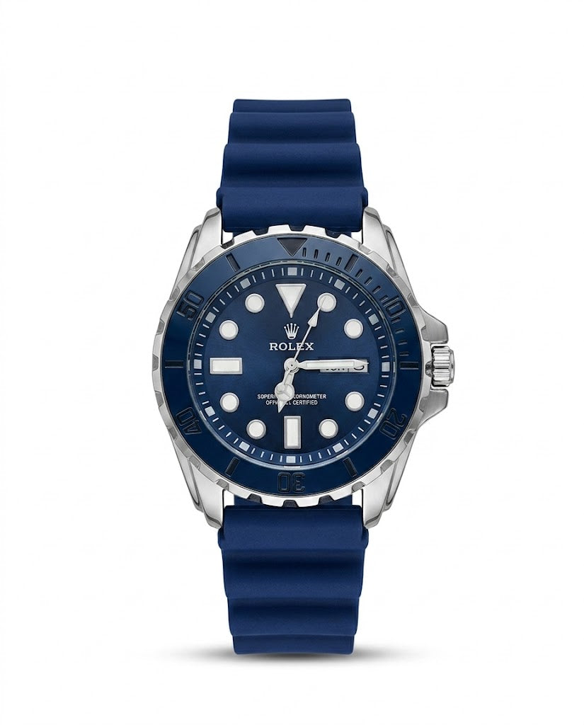 RBR016 - Rolex Luxury Tiger Print Sport Rubber Watch For Men