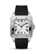 RBR014 - Cartier Santos-Style Tiger Print Rubber Wristwatch For Men