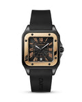 RBR014 - Cartier Santos-Style Tiger Print Rubber Wristwatch For Men