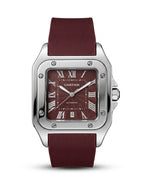 RBR014 - Cartier Santos-Style Tiger Print Rubber Wristwatch For Men