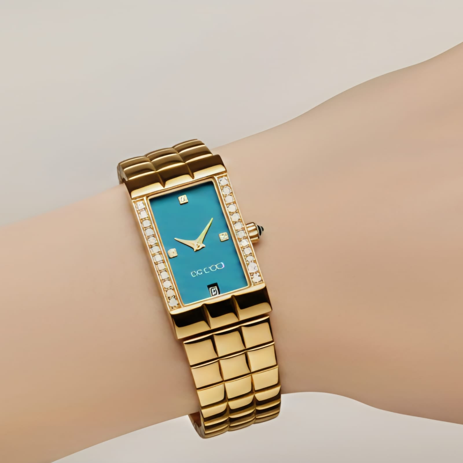 MTL004 - Luxury Rectangular Women’s Watch - Crystal Bracelet
