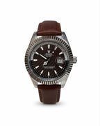 M-LTH037 - Rolex Leather Strap Watch  Refined Luxury for Men
