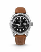 M-LTH037 - Rolex Leather Strap Watch  Refined Luxury for Men