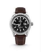 M-LTH037 - Rolex Leather Strap Watch  Refined Luxury for Men
