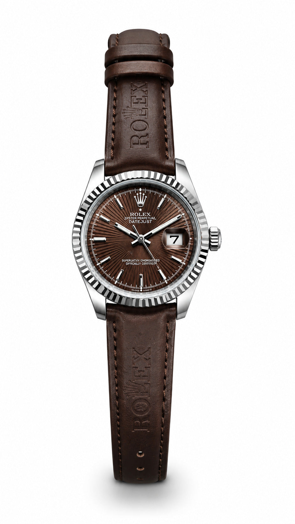 M-LTH039 - Rolex Leather Strap Watch  Refined Luxury for Men
