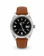 M-LTH040 - Rolex Leather Strap Watch  Refined Luxury for Men