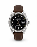 M-LTH040 - Rolex Leather Strap Watch  Refined Luxury for Men