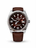 M-LTH041 - Rolex Leather Strap Watch  Refined Luxury for Men