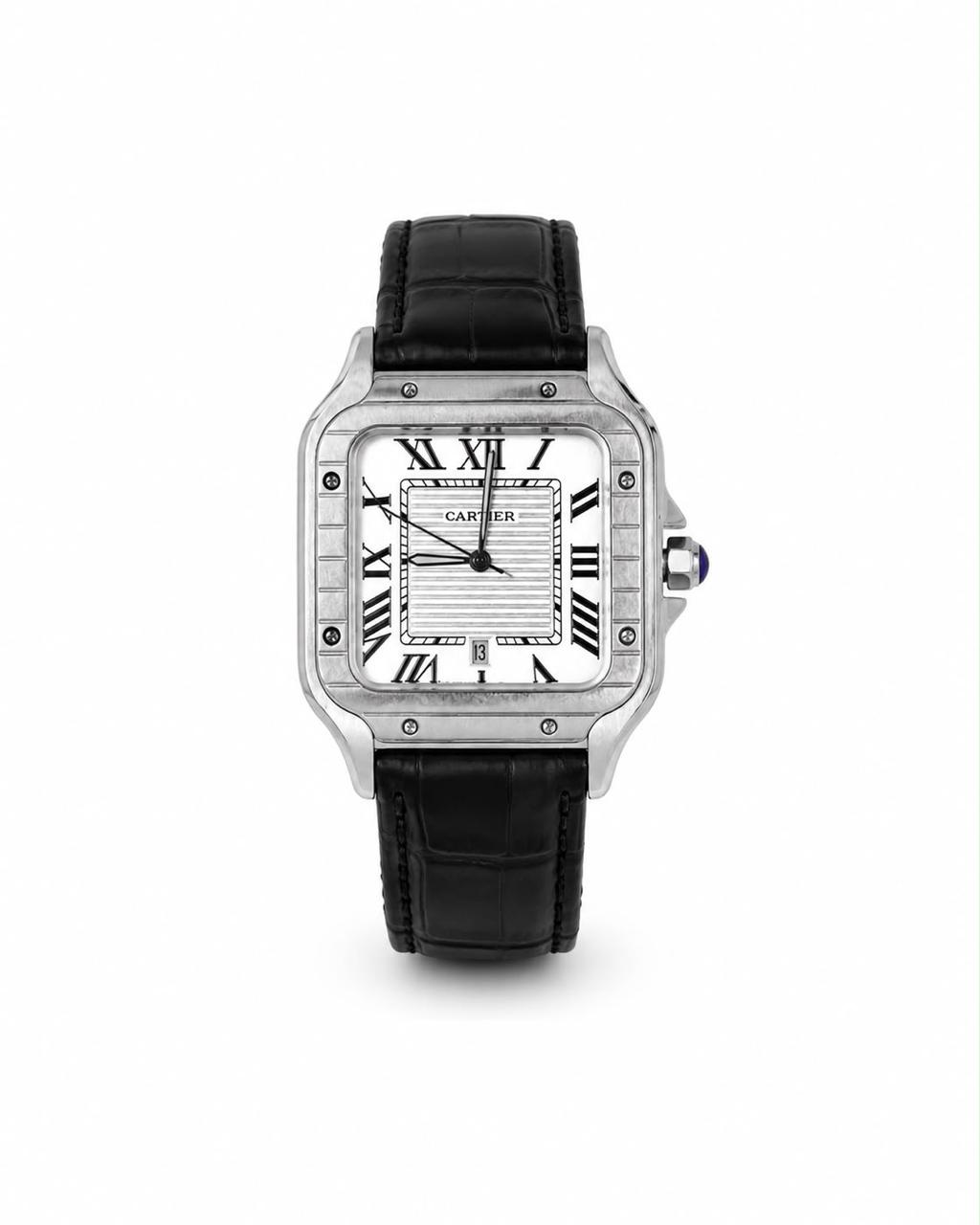 M-LTH049 - Cartier Leather Watch Luxury Elegant Design For Men