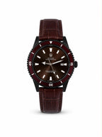 M-LTH050 - Rolex Leather Strap Watch  Refined Luxury for Men