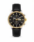 M-LTH052 - FOSSIL Leather Strap Watch ñ Refined Luxury for Men