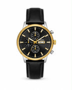 M-LTH052 - FOSSIL Leather Strap Watch ñ Refined Luxury for Men