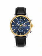M-LTH052 - FOSSIL Leather Strap Watch ñ Refined Luxury for Men