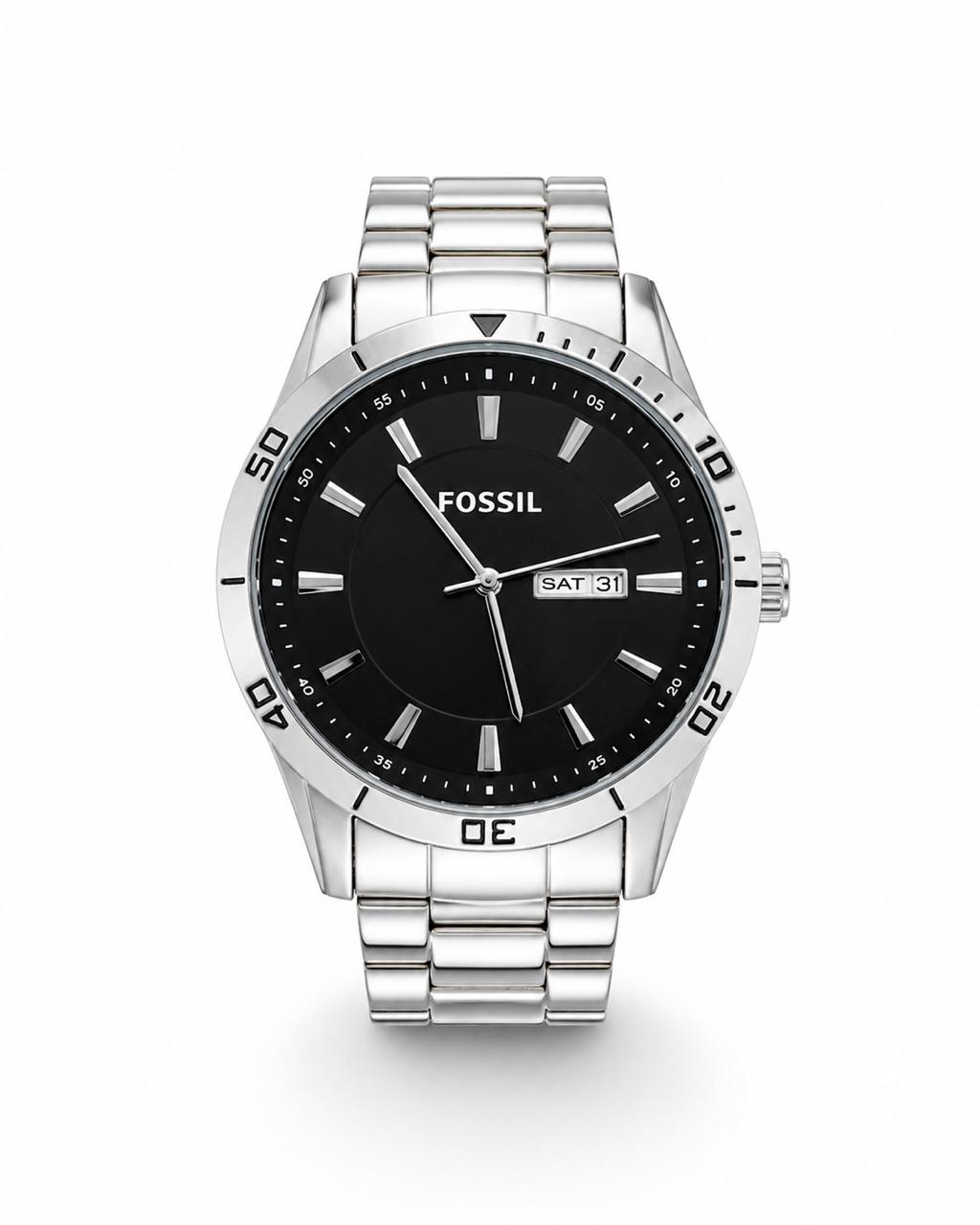 M-MTL065 - FOSSIL Premium Stainless Steel Watch ñ Modern Elegance for Men